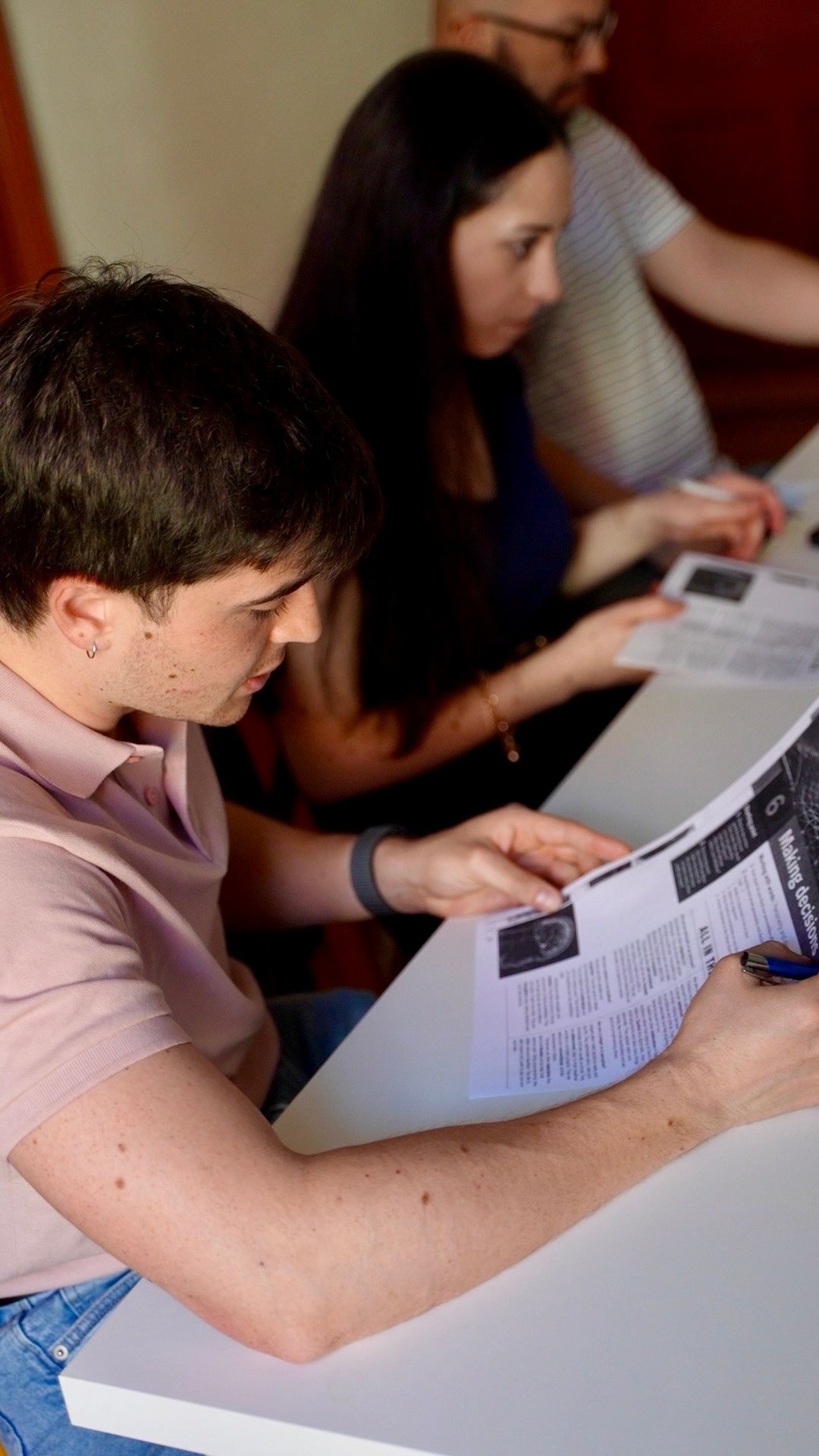 Students during a Lesson at Language Atelier School in Prague